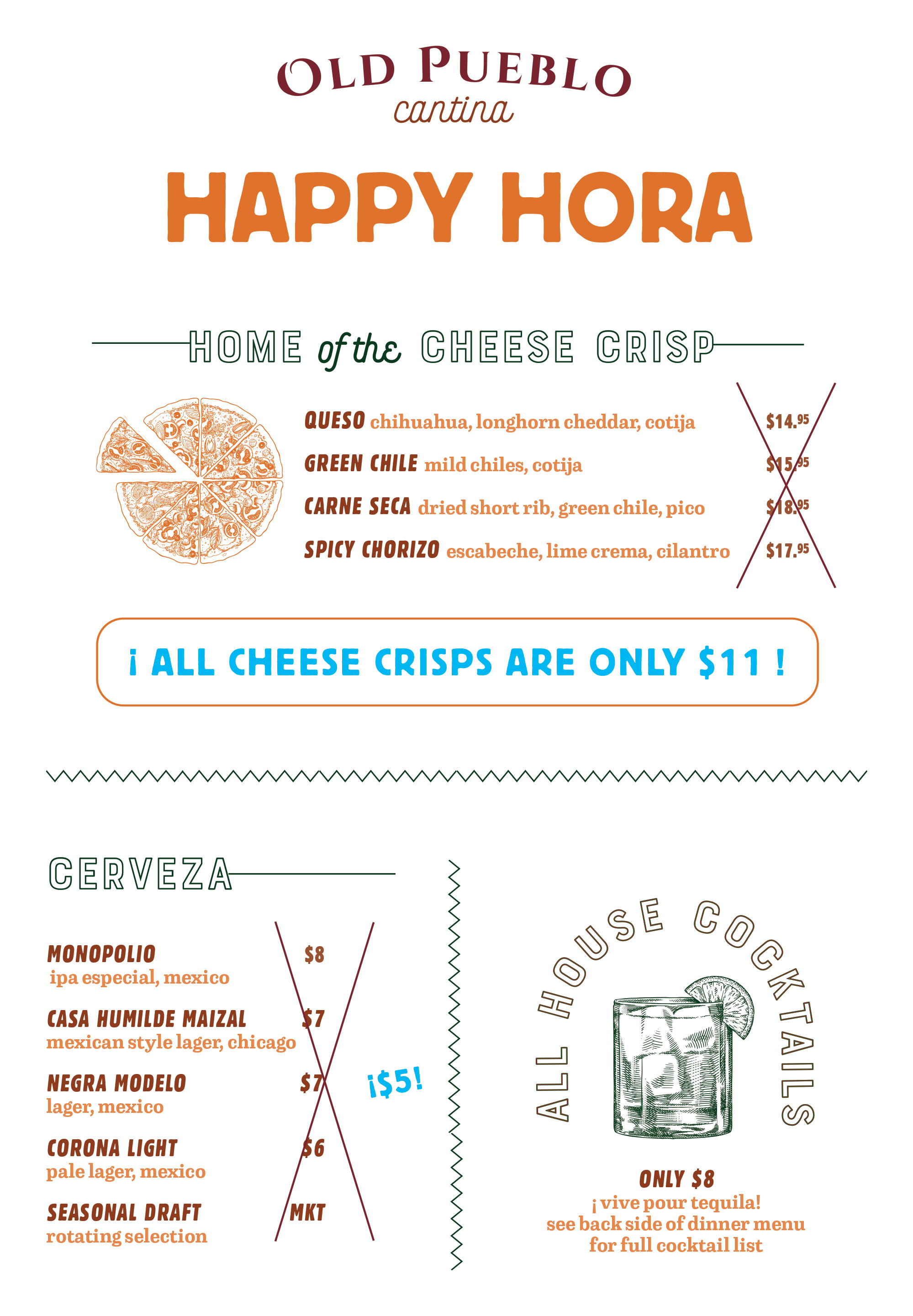 Happy Hora Menu